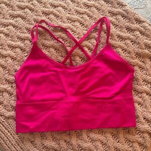 Women's Pink Strappy Sports Bra
